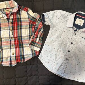 BOYS Plaid and Anchor Print Shirts - Multicolor SIZE 2T
